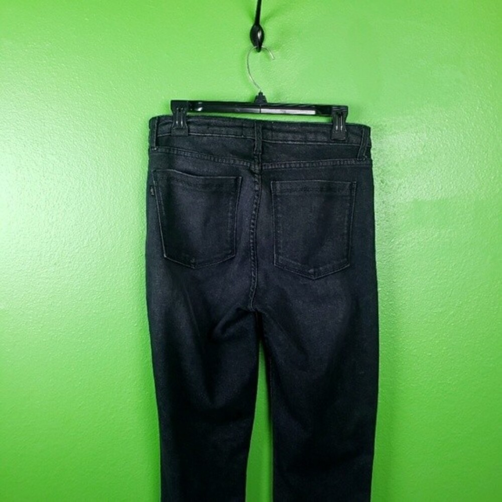 Parker Smith Women's Black Denim Distressed Jewel Patchwork Jeans sz 30 - Picture 7 of 11